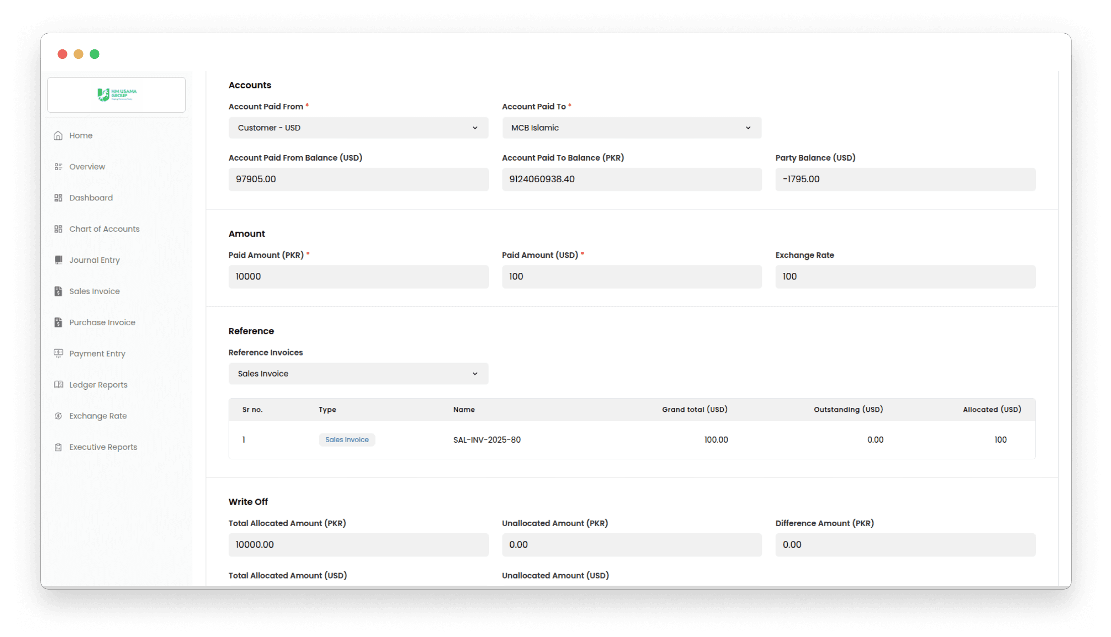 Multi-currency accounting