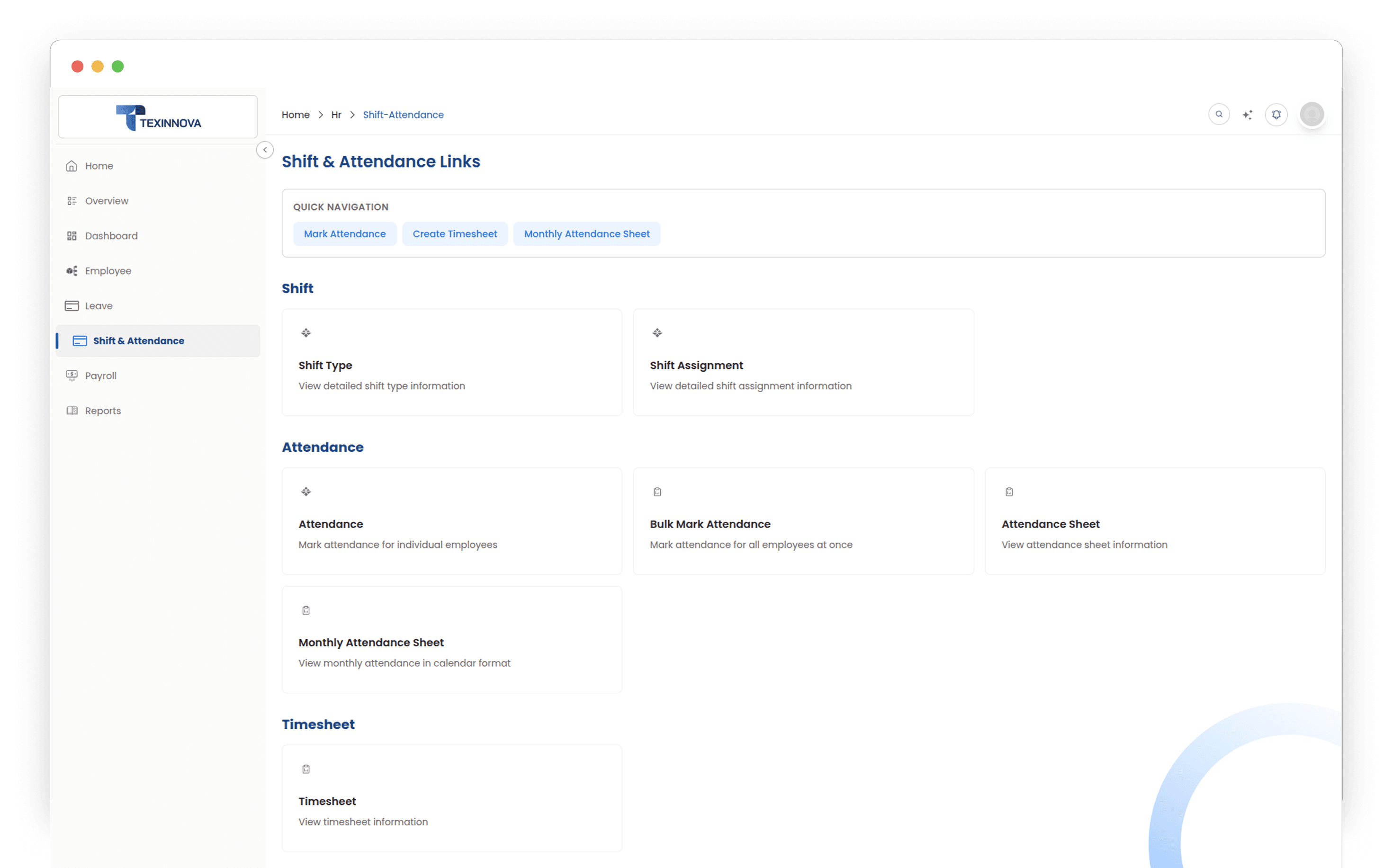 Shift management interface showing roster calendar