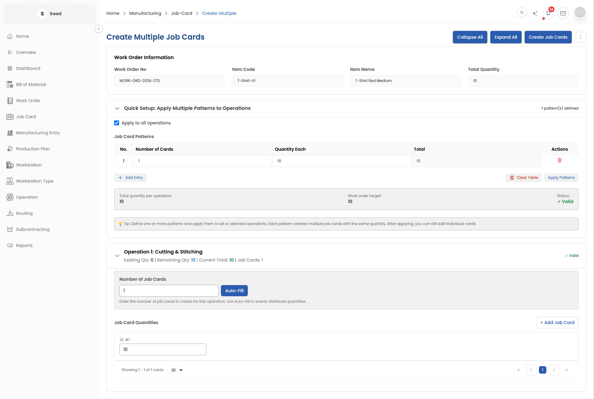 Parallel production runs