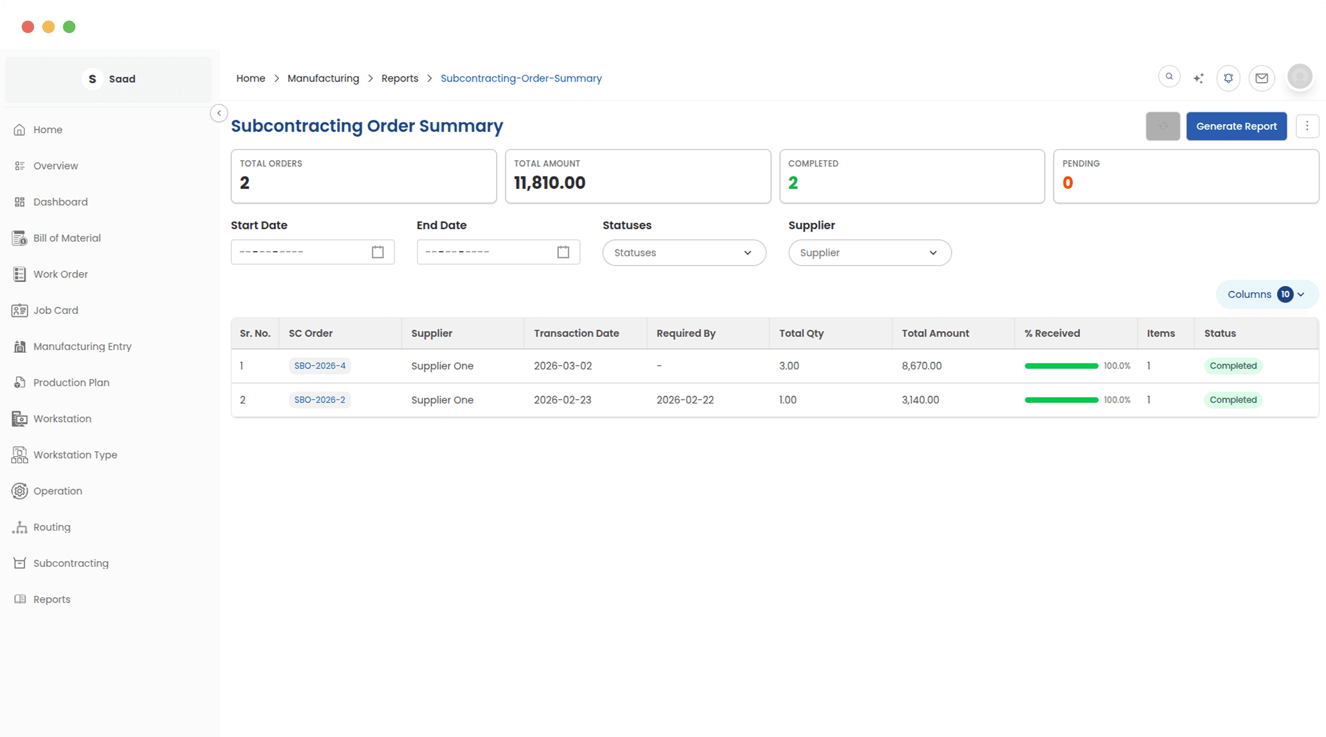 Keep full visibility over every outsourced production engagement