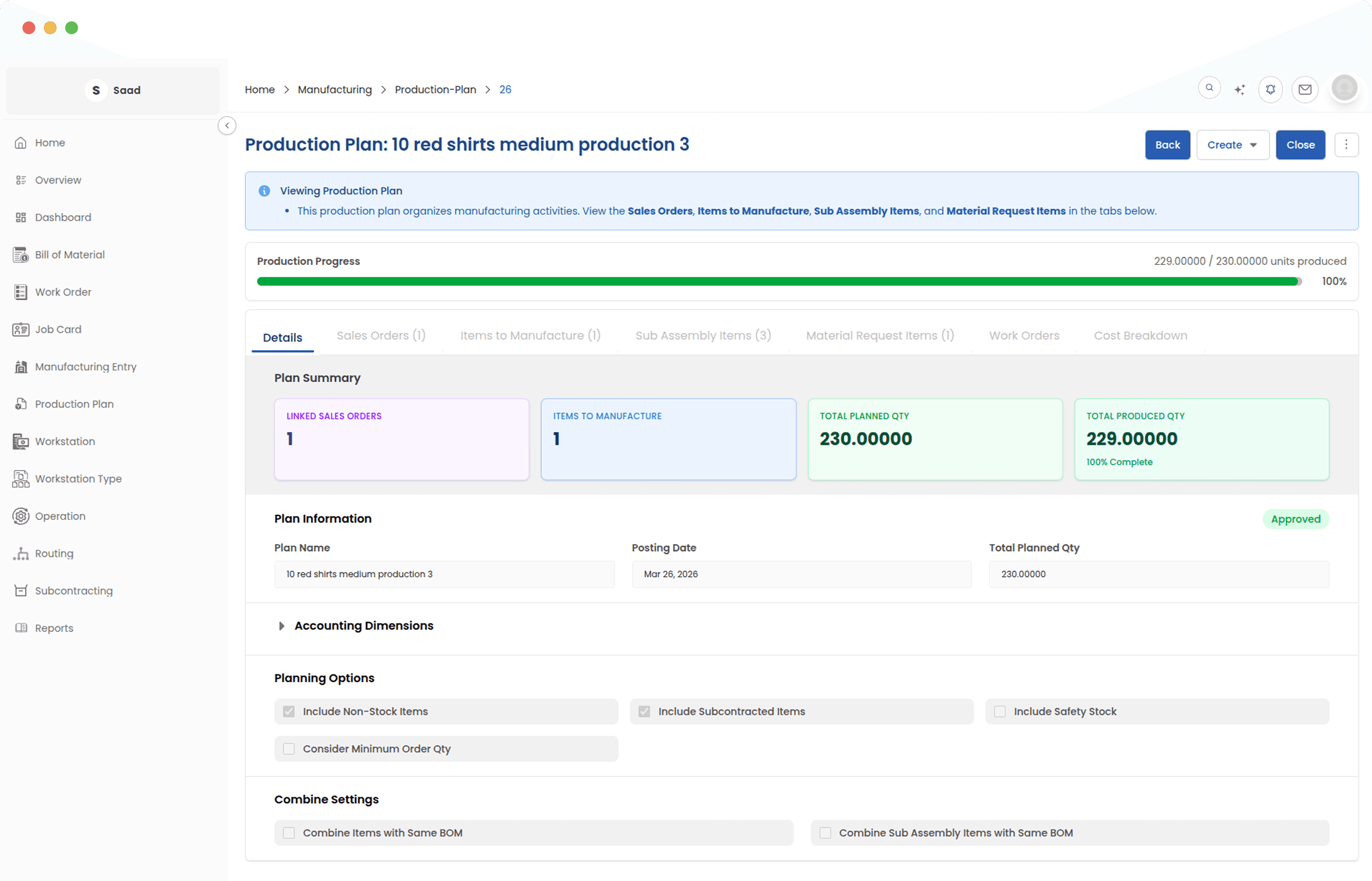 Full material visibility across every level